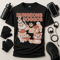 Dungeons & Doggos Cute Cooling Performance Crew T-Shirt