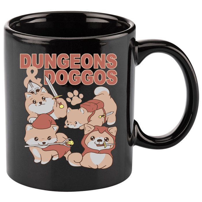 Dungeons & Doggos Cute 11oz C Handle Ceramic Mug
