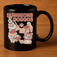 Dungeons & Doggos Cute 11oz C Handle Ceramic Mug