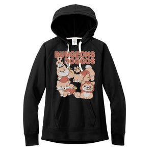 Dungeons & Doggos Cute Women's Fleece Hoodie