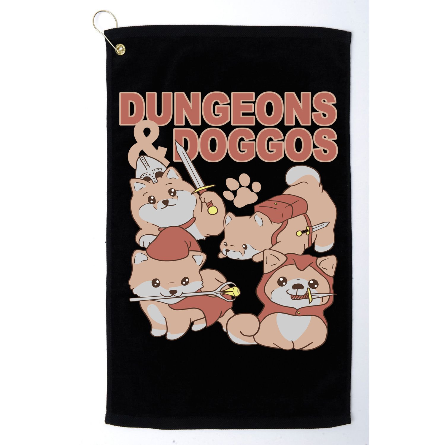 Dungeons & Doggos Cute Golf Towel