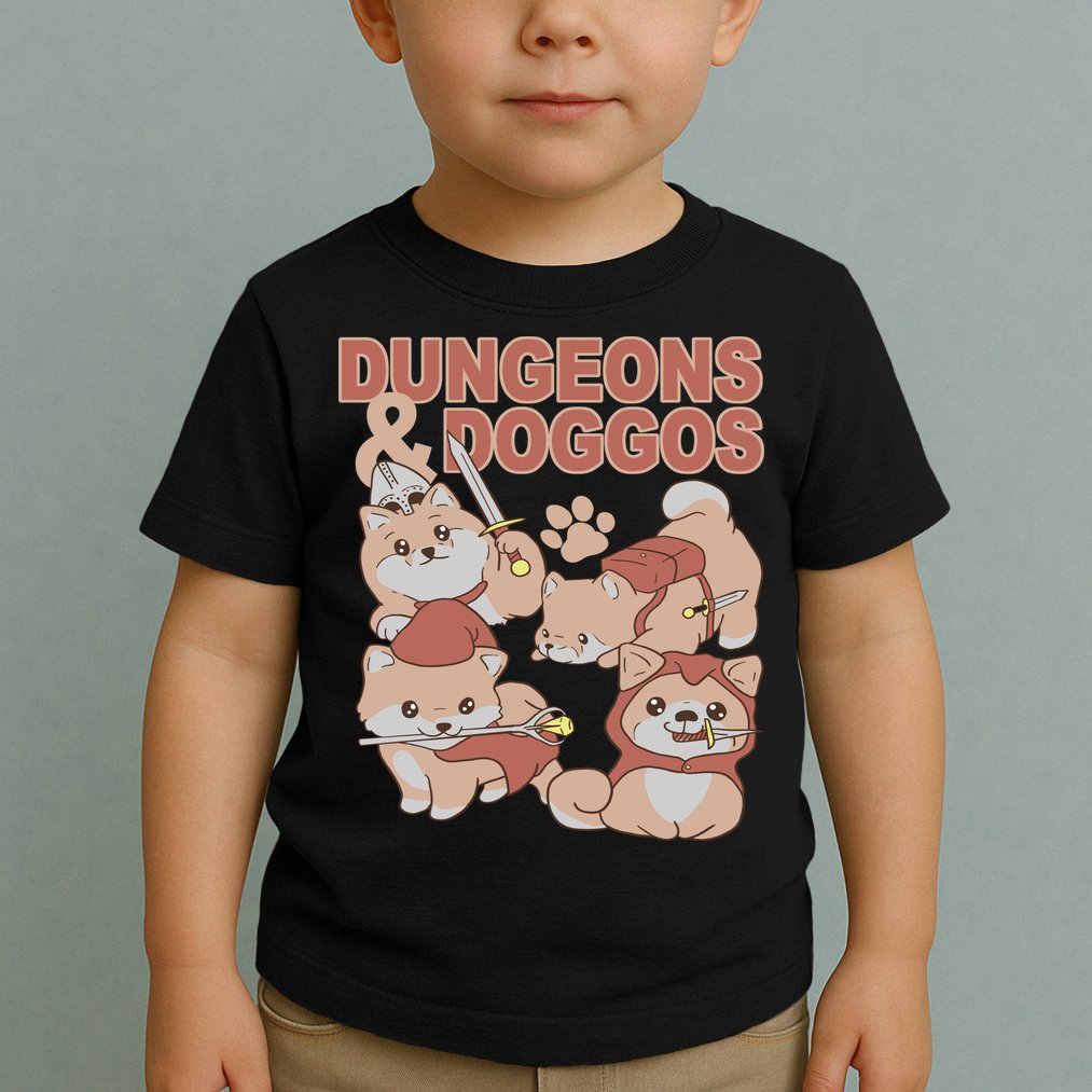 Dungeons & Doggos Cute Toddler T-Shirt