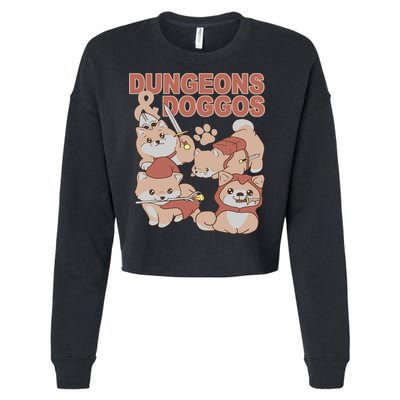 Dungeons & Doggos Cute Cropped Pullover Crew