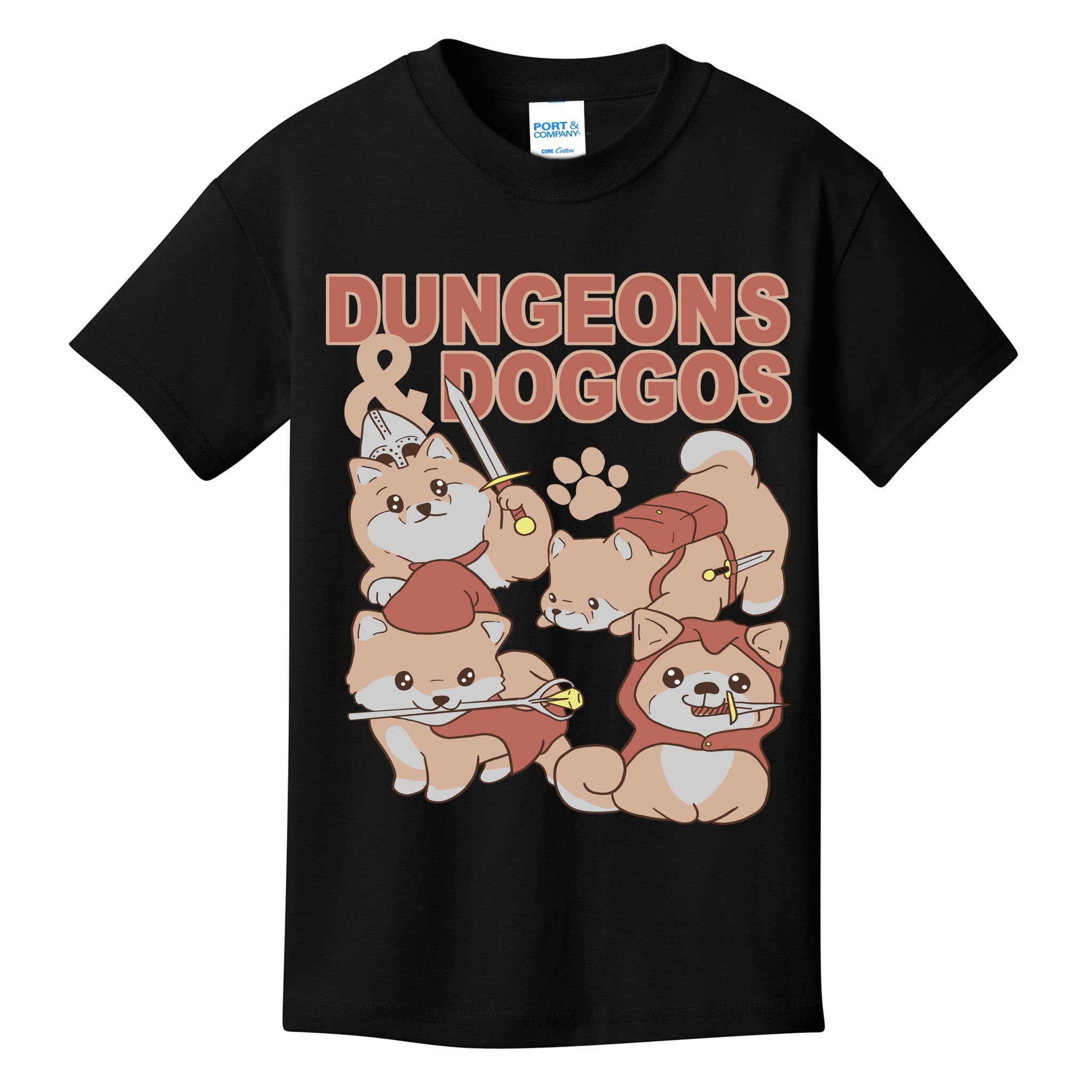 Dungeons & Doggos Cute Kids T-Shirt