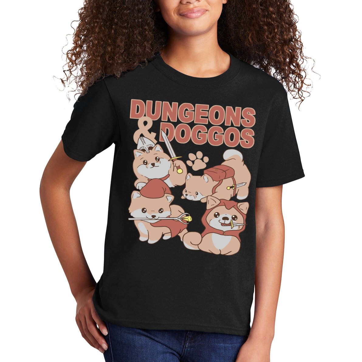 Dungeons & Doggos Cute Kids T-Shirt