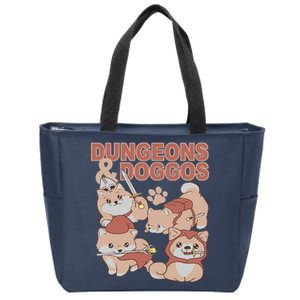 Dungeons & Doggos Cute Zip Tote Bag