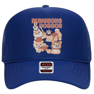 Dungeons & Doggos Cute High Crown Mesh Back Trucker Hat