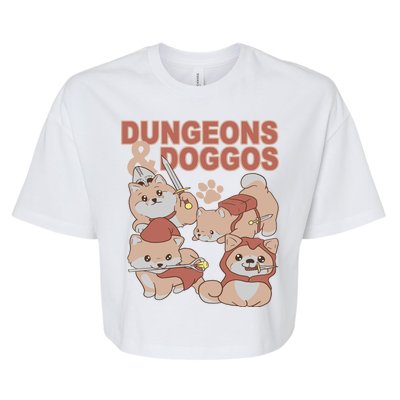 Dungeons & Doggos Cute Bella+Canvas Jersey Crop Tee