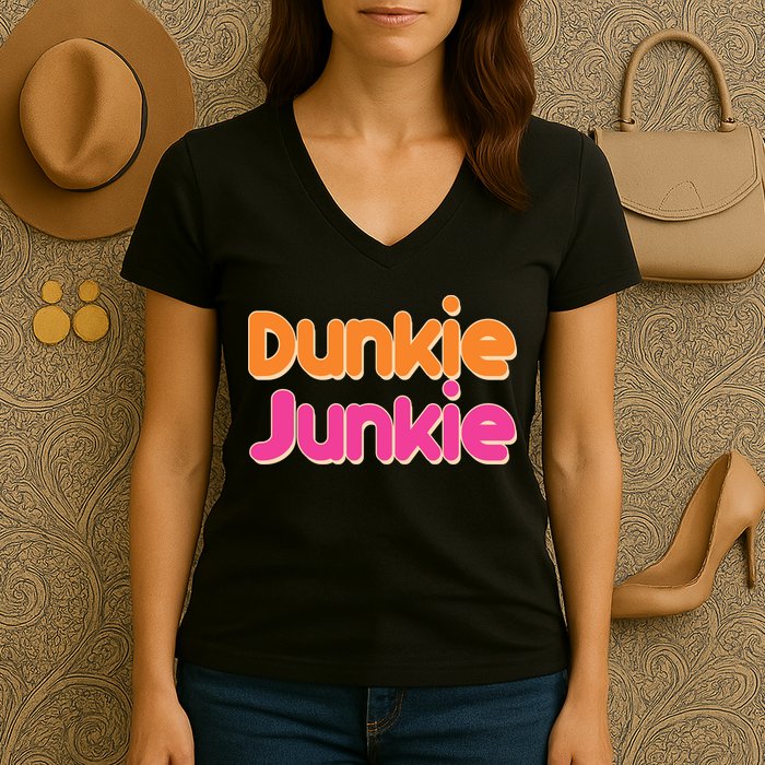Dunkie Junkie Women's V-Neck T-Shirt