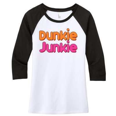 Dunkie Junkie Women's Tri-Blend 3/4-Sleeve Raglan Shirt