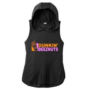 Dunkin Deeznuts Ladies PosiCharge Tri-Blend Wicking Draft Hoodie Tank