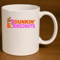 Dunkin Deeznuts 11oz C Handle Ceramic Mug