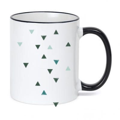 Down Up Olive Green Seaweed Turquoise Aqua Mint 11oz Black Color Changing Mug