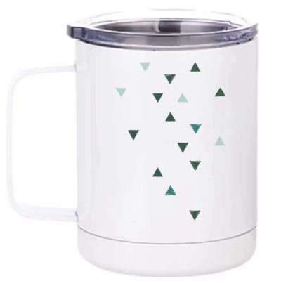 Down Up Olive Green Seaweed Turquoise Aqua Mint 12 oz Stainless Steel Tumbler Cup