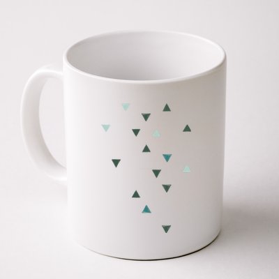 Down Up Olive Green Seaweed Turquoise Aqua Mint Coffee Mug