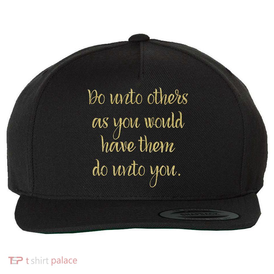 Do Unto Others Golden Rule Bible Quote Cool Gift Wool Snapback Cap
