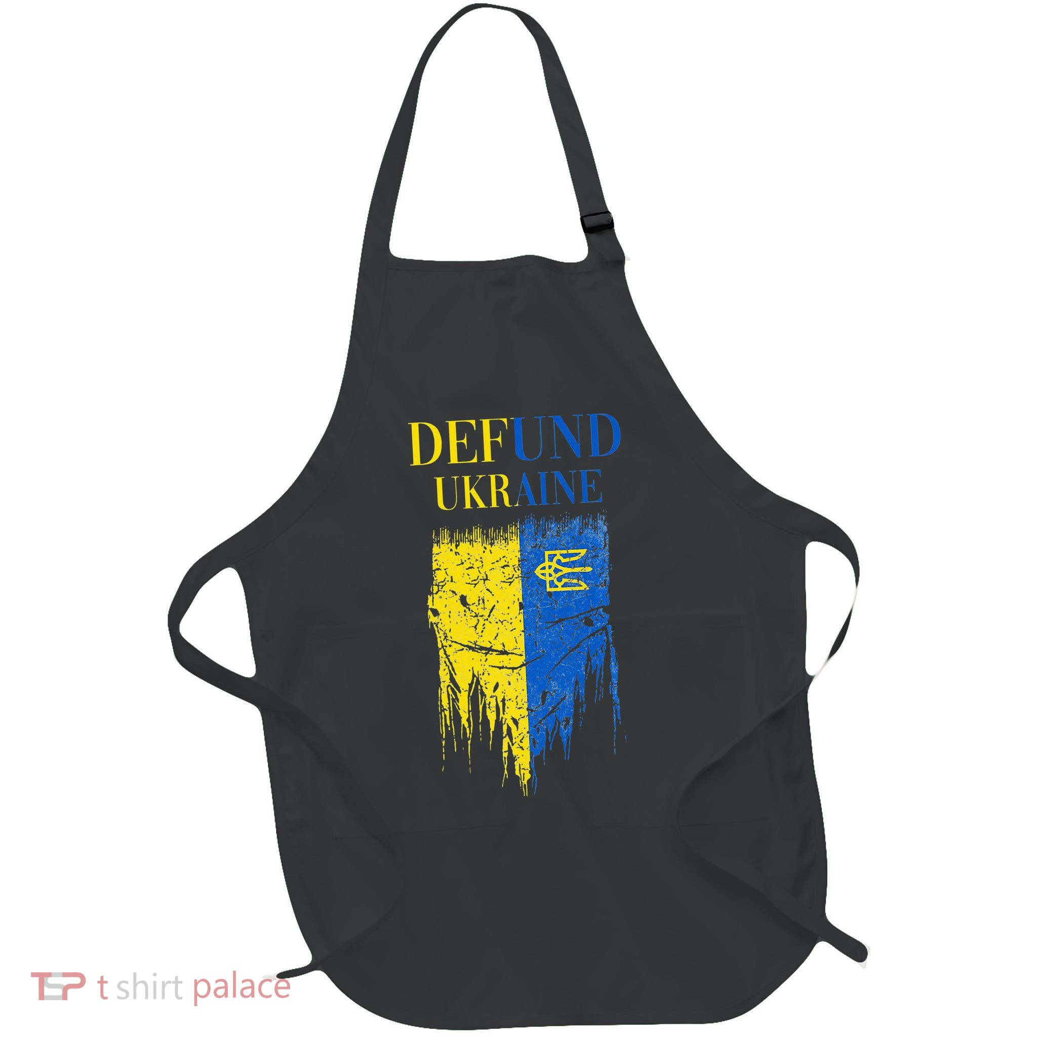 Defund Ukraine Pro America Vintage Typography Political Meme Premium Apron