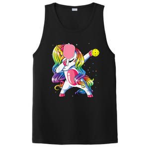 Dabbing Unicorn Playing Pickleball Player Lover PosiCharge Competitor Tank