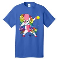 Dabbing Unicorn Playing Pickleball Player Lover Tall T-Shirt