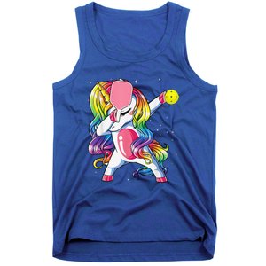 Dabbing Unicorn Playing Pickleball Player Lover Tank Top