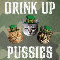 Drink Up Pussies Funny Cat Drinking St Patricks Day Legacy Tie Dye Trucker Hat