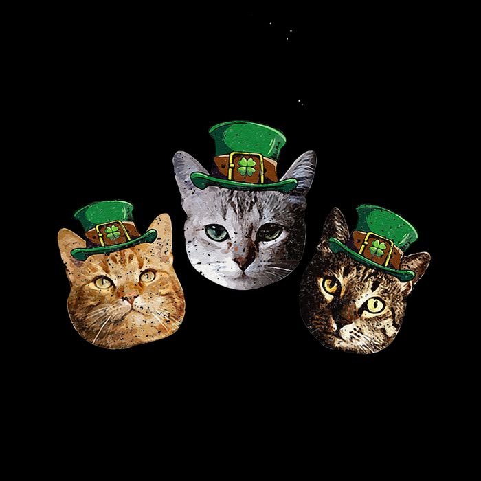 Drink Up Pussies Funny Cat Drinking St Patricks Day 16oz Travel Tumbler