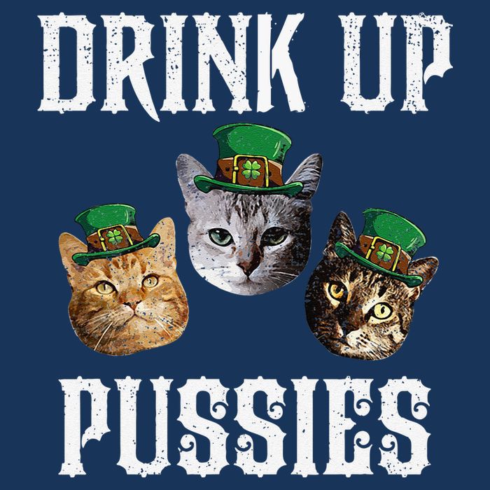 Drink Up Pussies Funny Cat Drinking St Patricks Day Infant Baby Jersey Bodysuit
