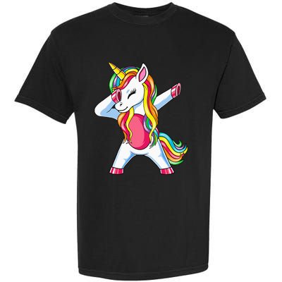 Dabbing Unicorn Party Birthday Gift for Mommy Daddy Garment-Dyed Heavyweight T-Shirt