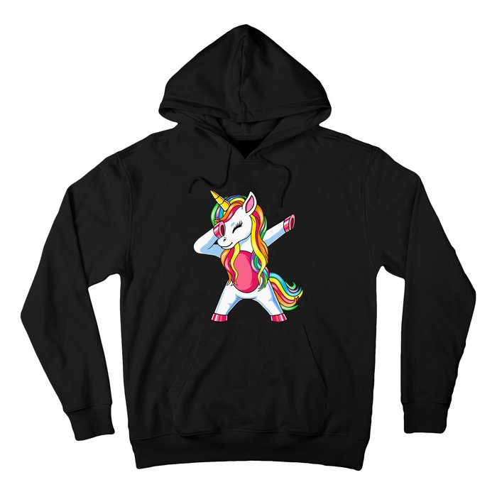 Dabbing Unicorn Party Birthday Gift for Mommy Daddy Hoodie