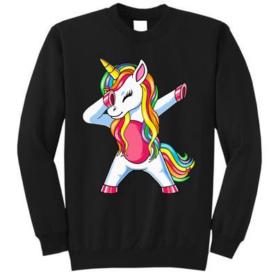 Dabbing Unicorn Party Birthday Gift for Mommy Daddy Sweatshirt