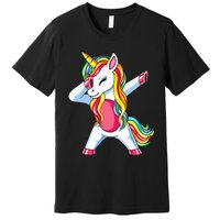 Dabbing Unicorn Party Birthday Gift for Mommy Daddy Premium T-Shirt