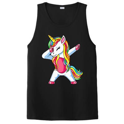 Dabbing Unicorn Party Birthday Gift for Mommy Daddy PosiCharge Competitor Tank