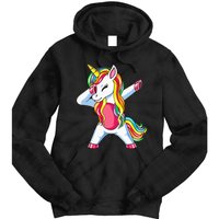 Dabbing Unicorn Party Birthday Gift for Mommy Daddy Tie Dye Hoodie