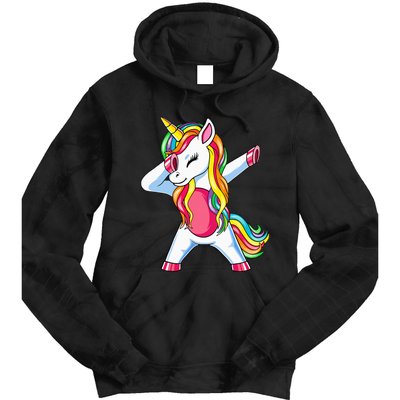 Dabbing Unicorn Party Birthday Gift for Mommy Daddy Tie Dye Hoodie