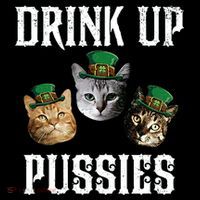 Drink Up Pussies Funny Cat Drinking retro Mousepad