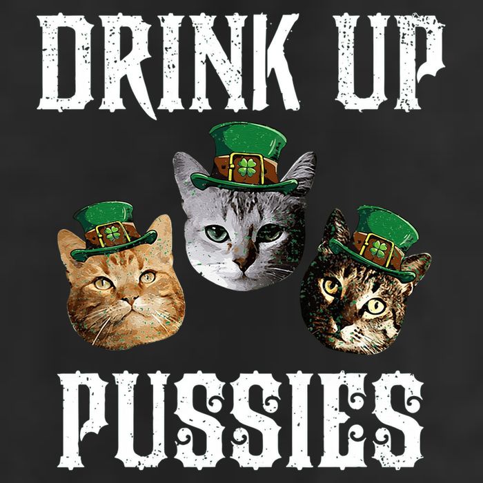 Drink Up Pussies Funny Cat Drinking retro Trucker Hat