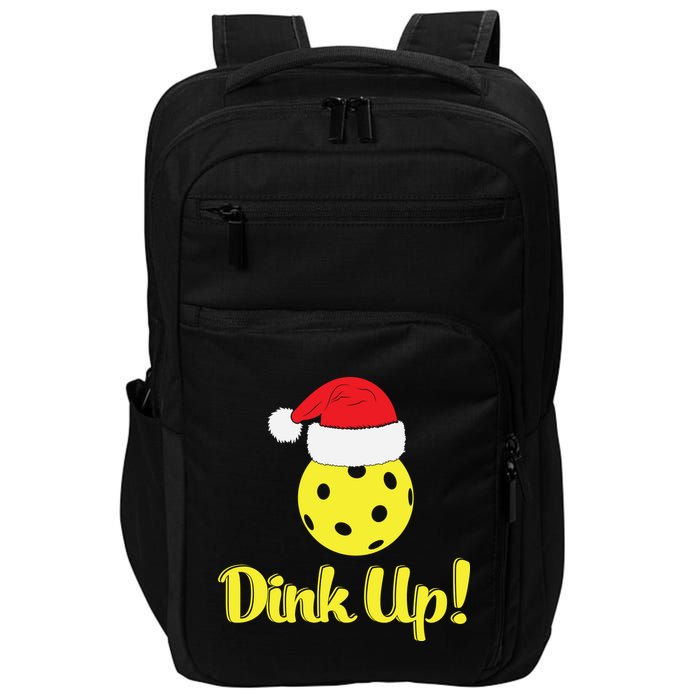 Dink Up Pickleball Christmas Santa Hat Impact Tech Backpack