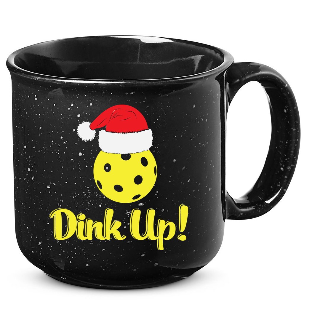 Dink Up Pickleball Christmas Santa Hat 15oz Campfire Ceramic Mug