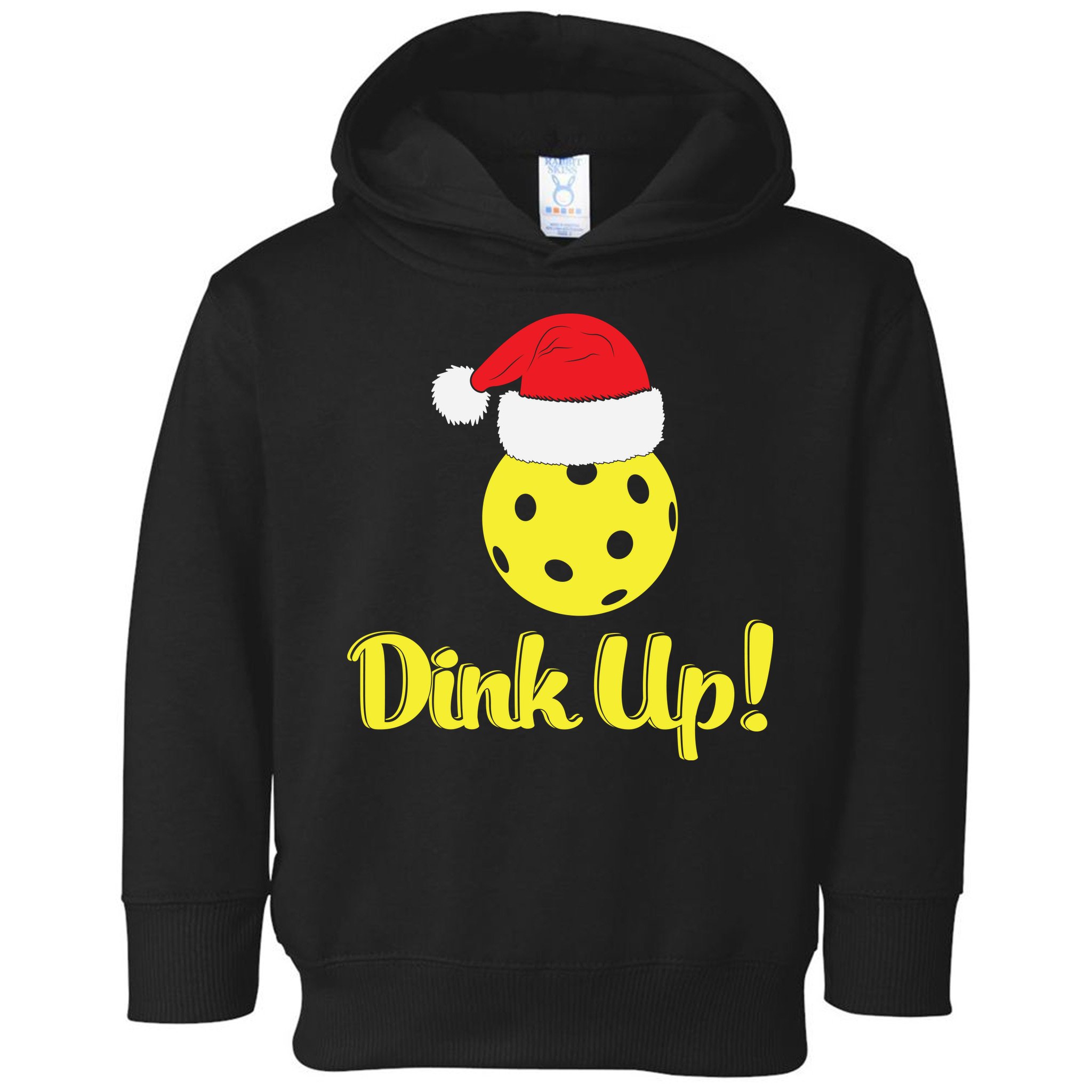 Dink Up Pickleball Christmas Santa Hat Toddler Hoodie
