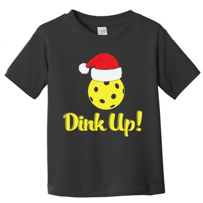 Dink Up Pickleball Christmas Santa Hat Toddler T-Shirt