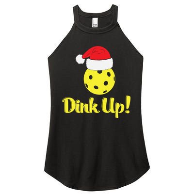 Dink Up Pickleball Christmas Santa Hat Women's Perfect Tri Rocker Tank