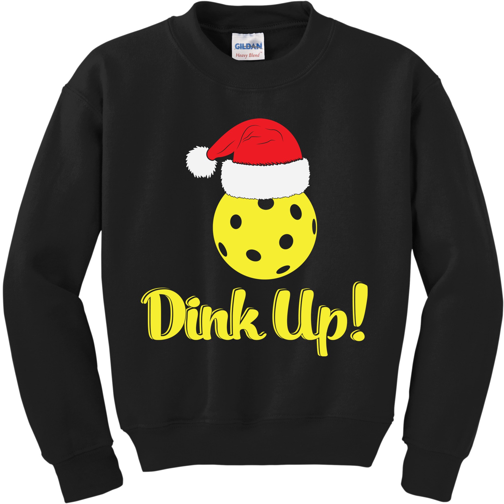 Dink Up Pickleball Christmas Santa Hat Kids Sweatshirt