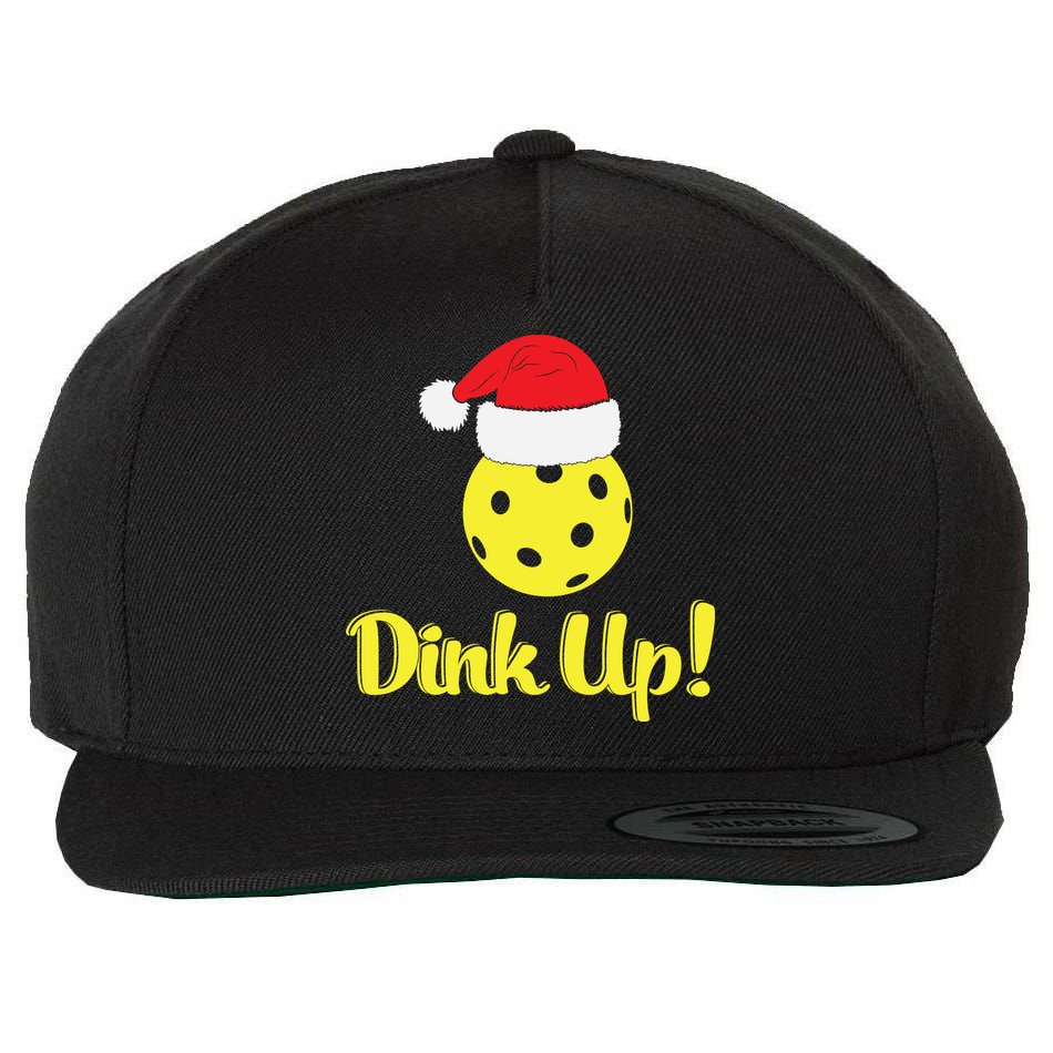 Dink Up Pickleball Christmas Santa Hat Wool Snapback Cap