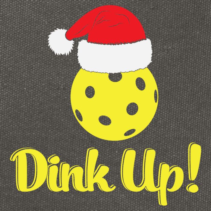 Dink Up Pickleball Christmas Santa Hat Cotton Canvas Backpack