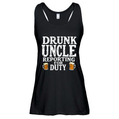 Drunk Uncle Reporting For Duty Ladies Essential Flowy Tank