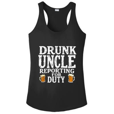 Drunk Uncle Reporting For Duty Ladies PosiCharge Competitor Racerback Tank