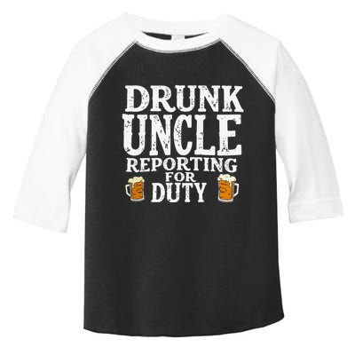 Drunk Uncle Reporting For Duty Toddler Fine Jersey T-Shirt
