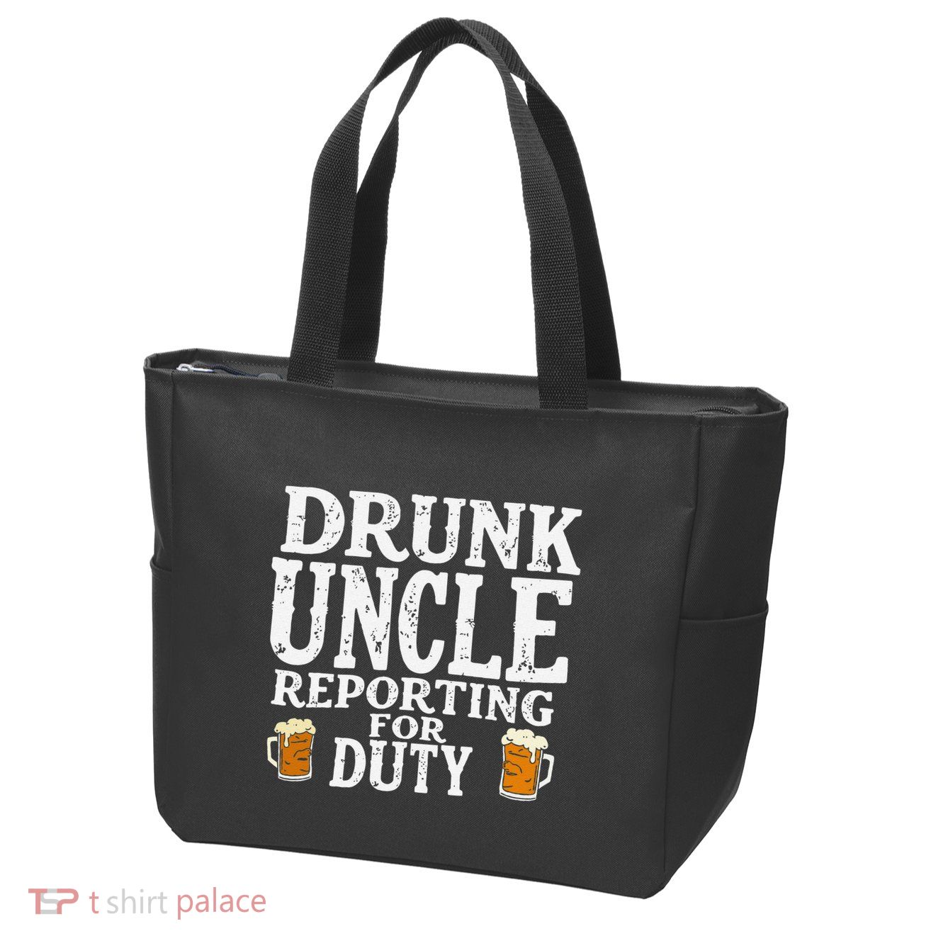 Drunk Uncle Reporting For Duty Zip Tote Bag