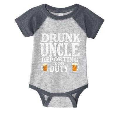 Drunk Uncle Reporting For Duty Infant Baby Jersey Bodysuit