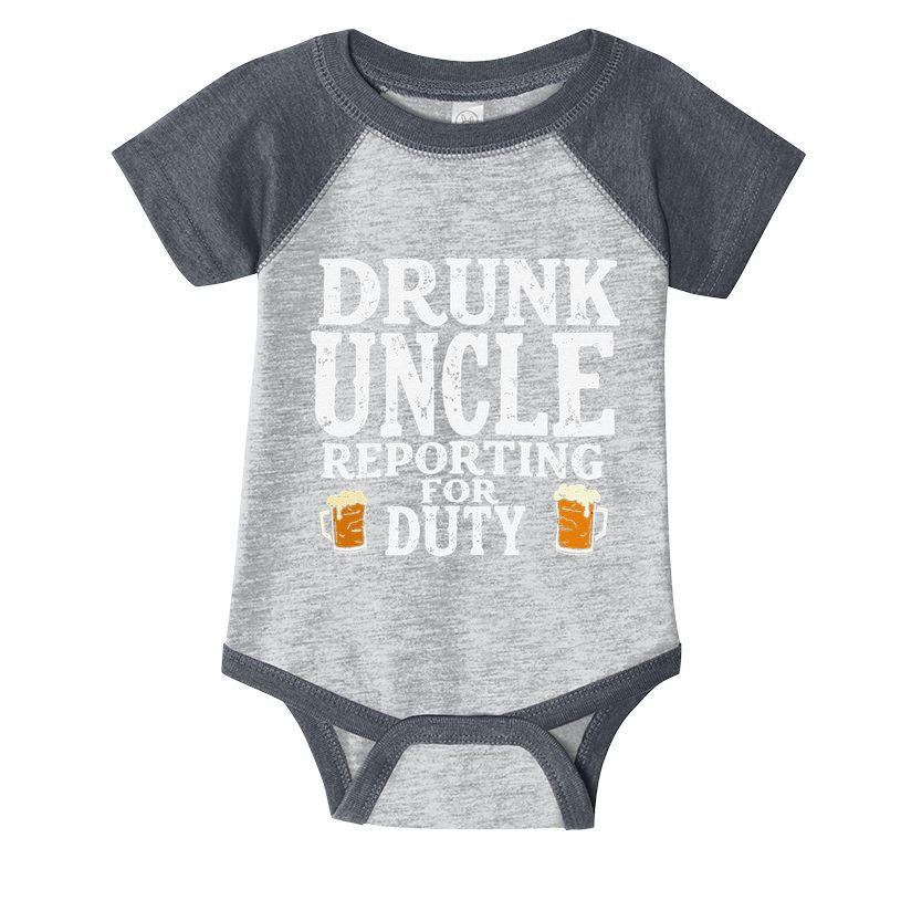 Drunk Uncle Reporting For Duty Infant Baby Jersey Bodysuit